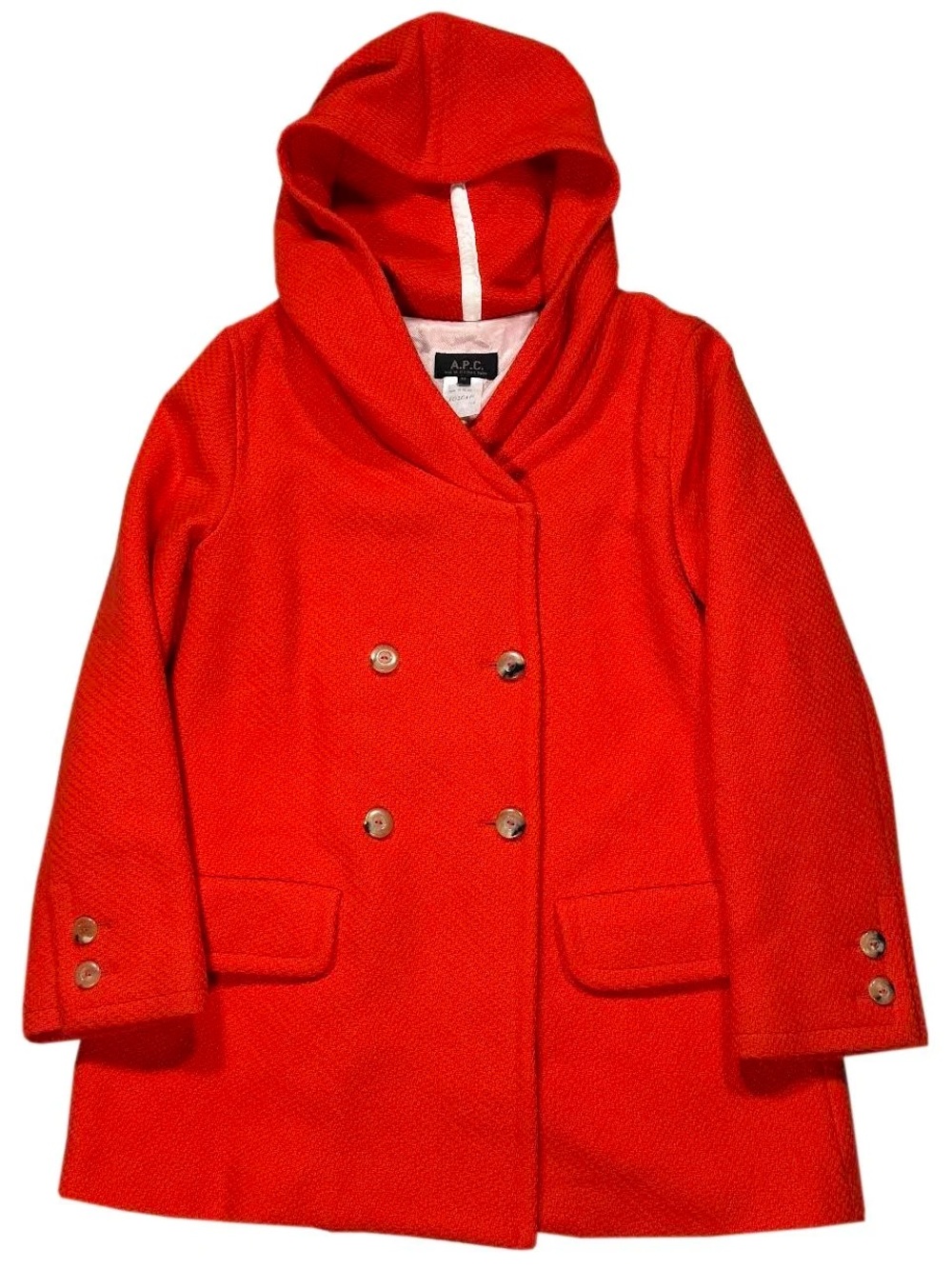 Women's A.P.C. Orange Wool Jacket (Size 36)